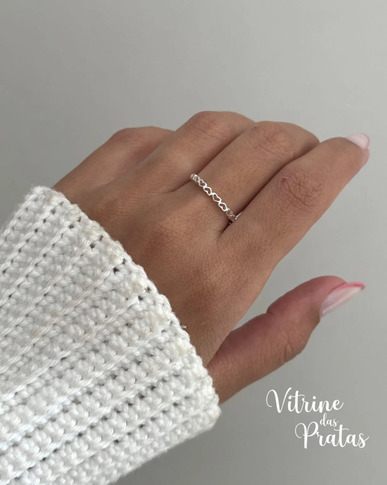 Anel Corações Vazados