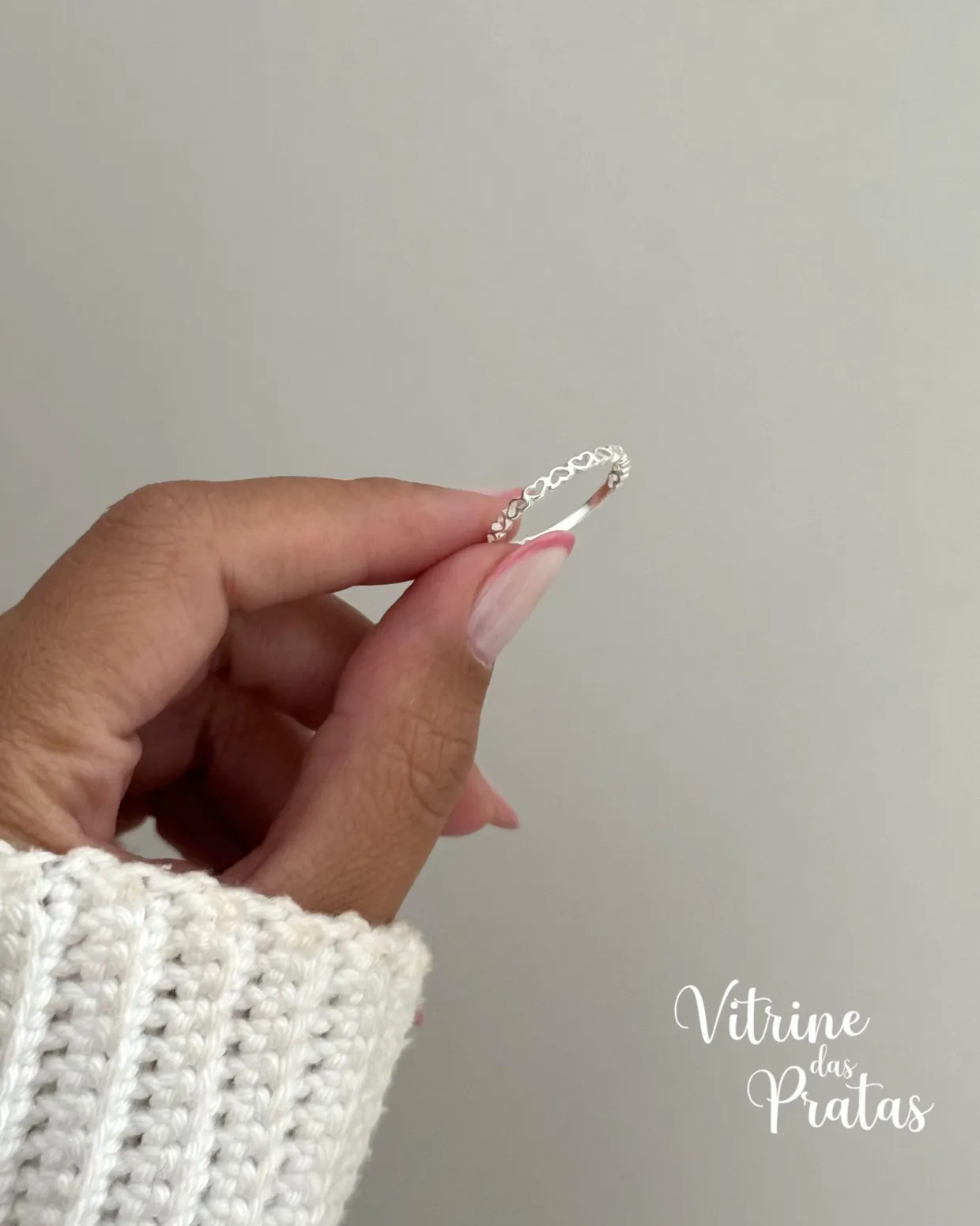 Anel Corações Vazados