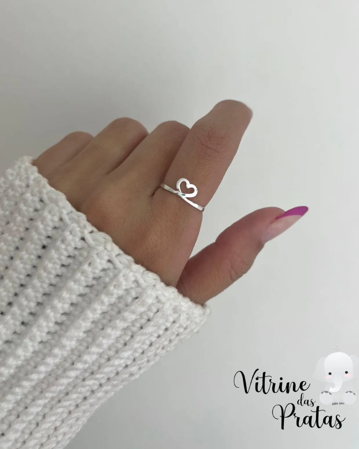 Anel Desenho de Coração