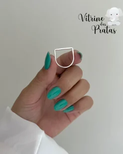 Anel Liso com Frente Quadrado