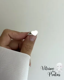 Anel Regulável Coração Personalizado