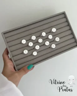 Anel Regulável Letra Cravejada