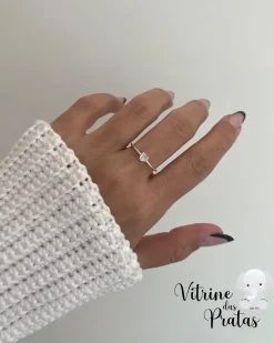 Anel Solitário Coração