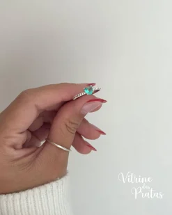 Anel Solitário Coração Turmalina