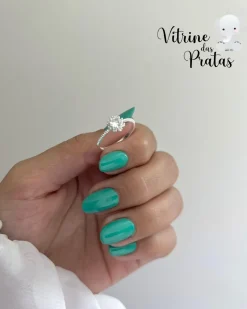 Anel Solitário Cravejado