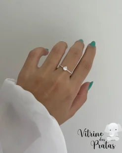 Anel Solitário Gota