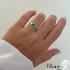 Anel Solitário Verde