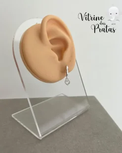 Argola com Coração Cravejado