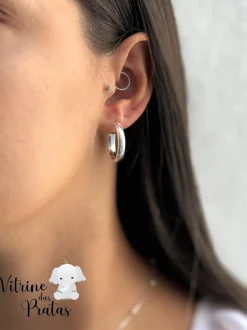 Argola Meia Cana de Tarraxa 2,2cm