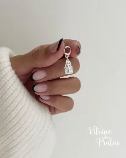 Berloque Cadeado Cravejado com Chave