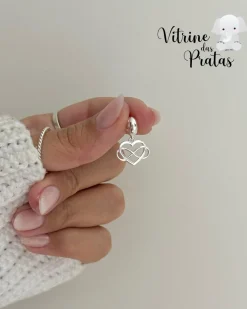 Berloque Coração com Infinito