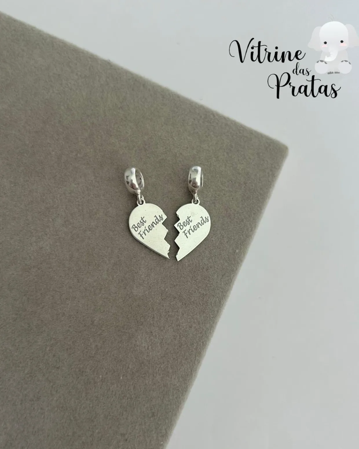 Berloque Duplo Best Friends Coração