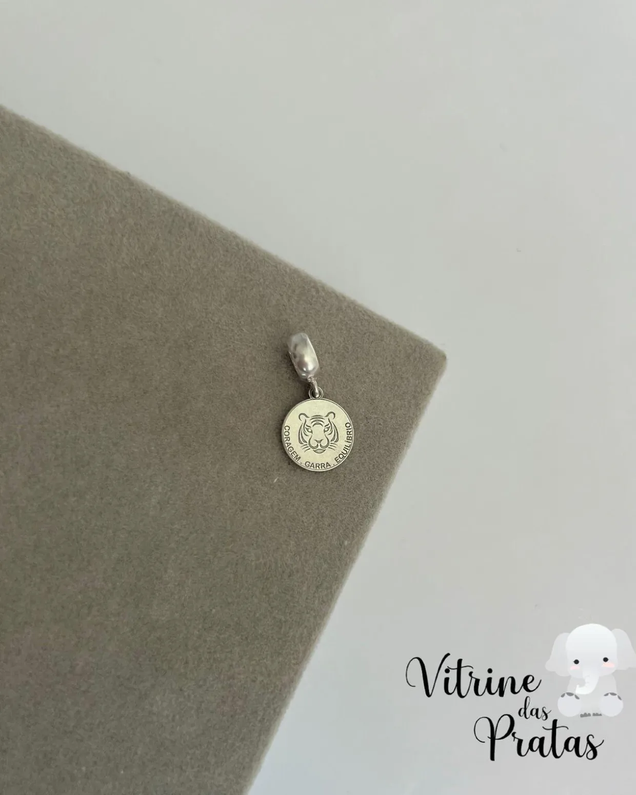 Berloque Plaquinha Tigre