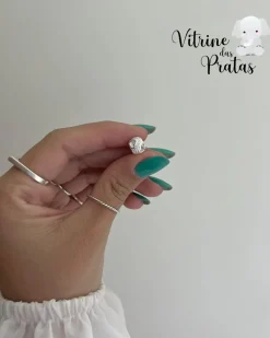 Berloque Separador Cravejado Corações Vazados