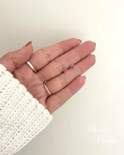 Brinco Baby Zircônia Rubi