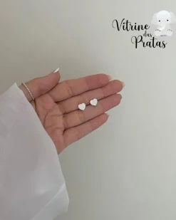 Brinco Coração Cravejado