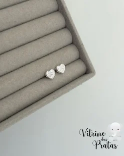 Brinco Coração Cravejado