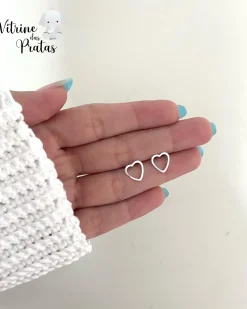 Brinco Coração Vazado G