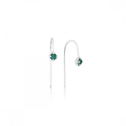 Brinco Fio com Zircônia Verde