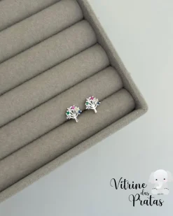 Brinco Árvore da Vida Cravejada Color