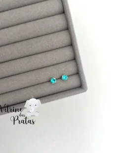 Brinco Zircônia Redonda Verde P