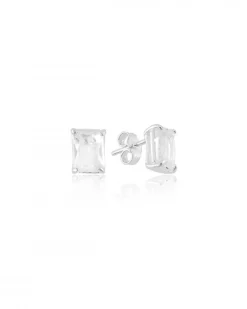 Brinco Zircônia Retangular