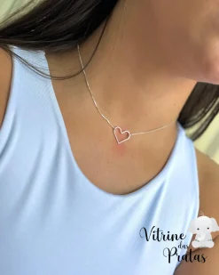 Choker Coração Vazado