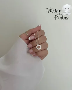 Colar Circulo Cravejado