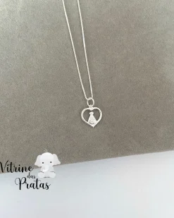 Colar Coração com Nossa Senhora
