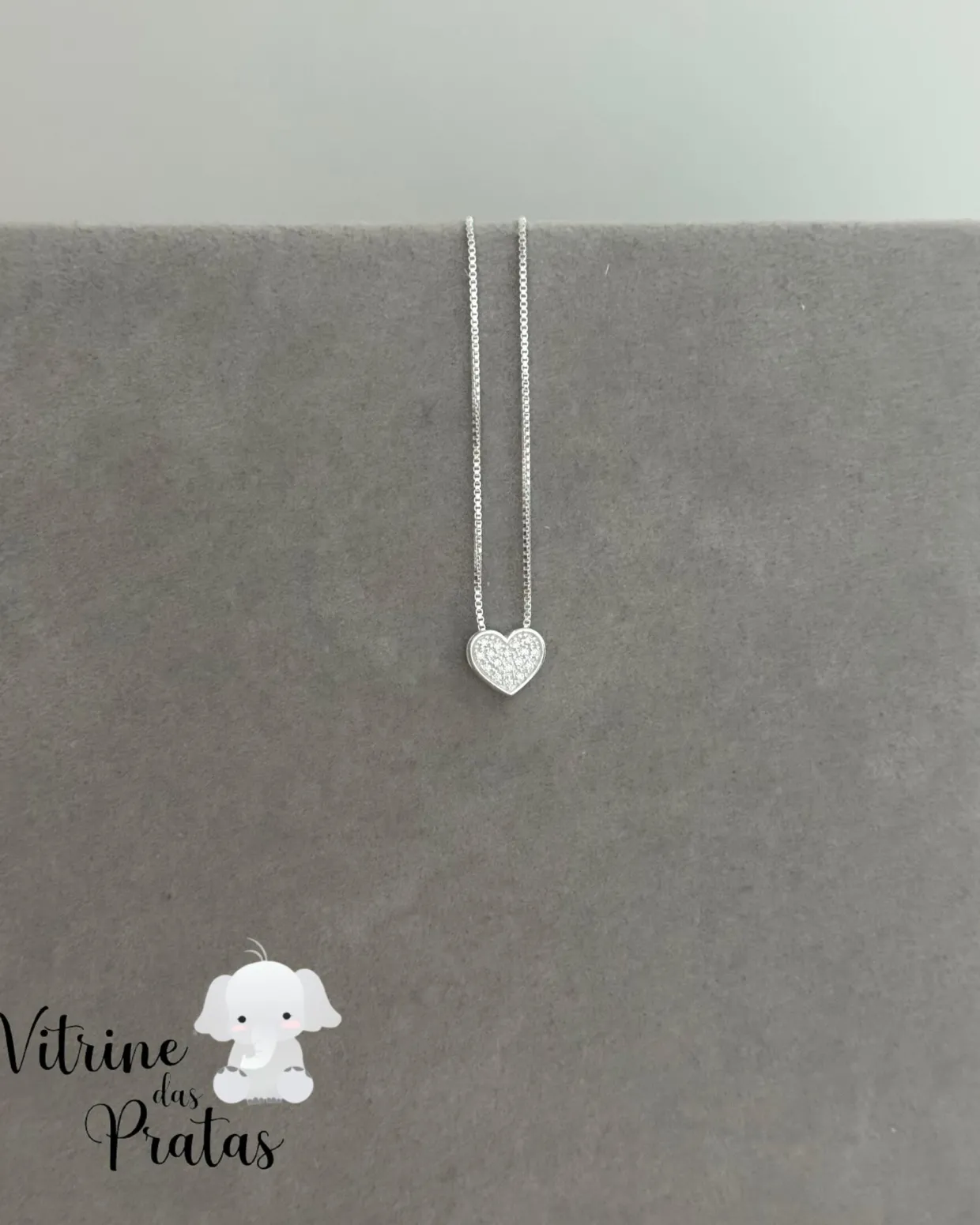 Colar Coração Cravejado