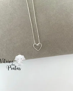Colar Coração Vazado