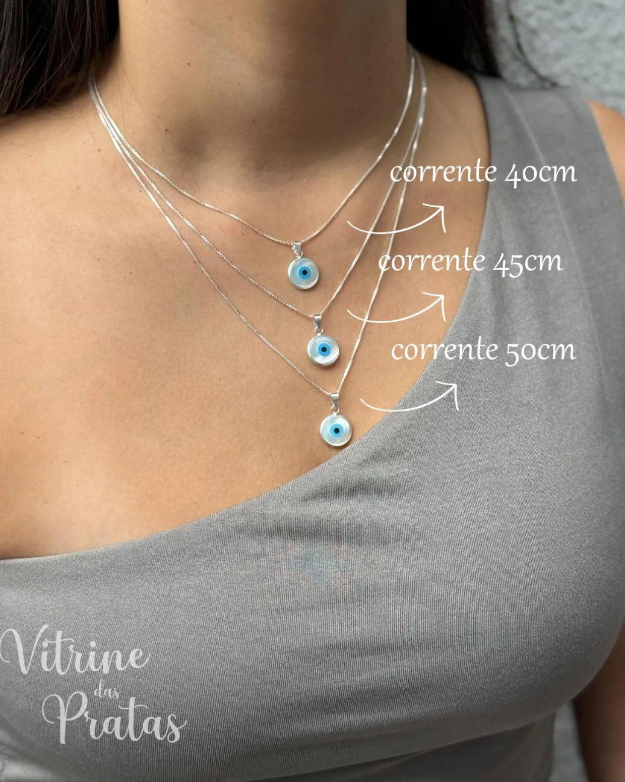 Colar Olho Grego 1,0cm