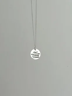 Colar Plaquinha Redonda Personalizada (LEIA A DESCRIÇÃO)