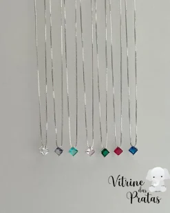 Colar Ponto de Luz Quadrado