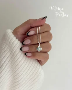 Colar Trevo Cravejado