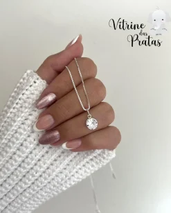 Colar Zircônia Redonda