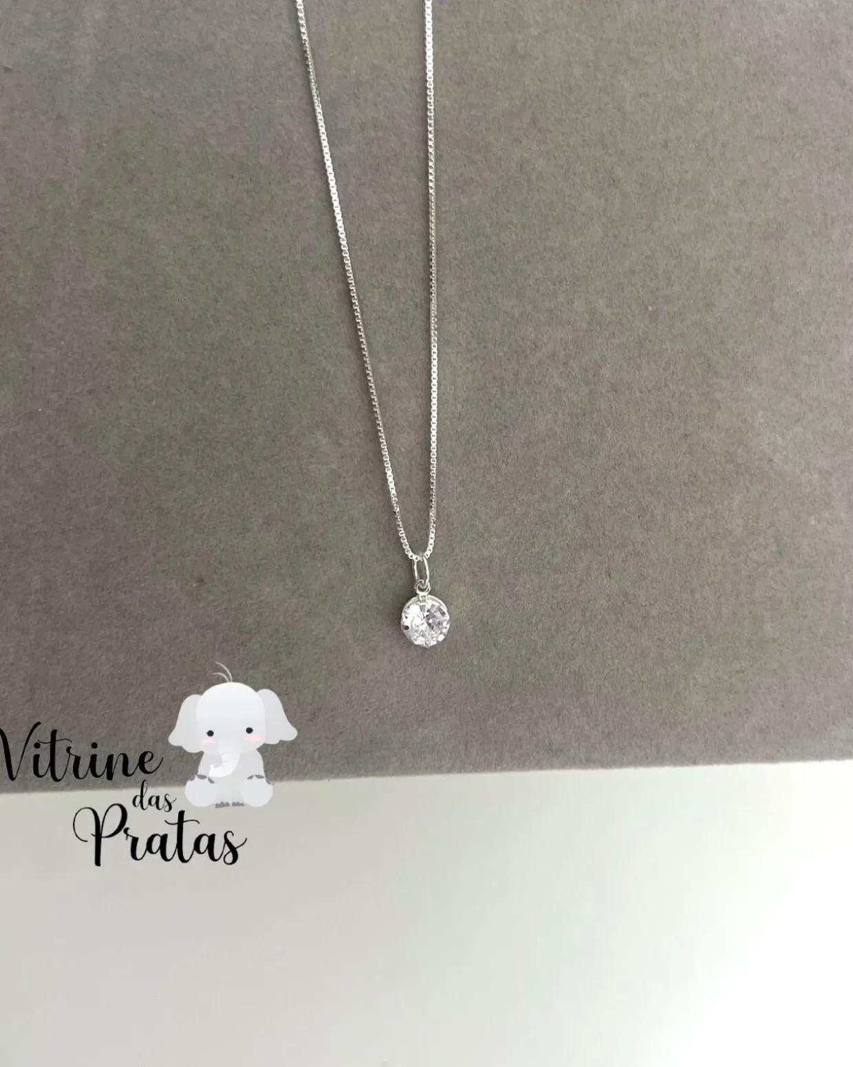 Colar Zircônia Redonda