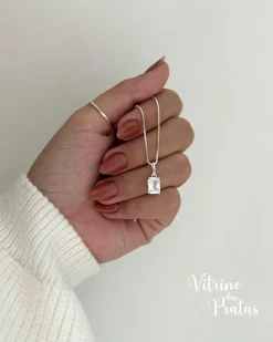 Colar Zircônia Retangular