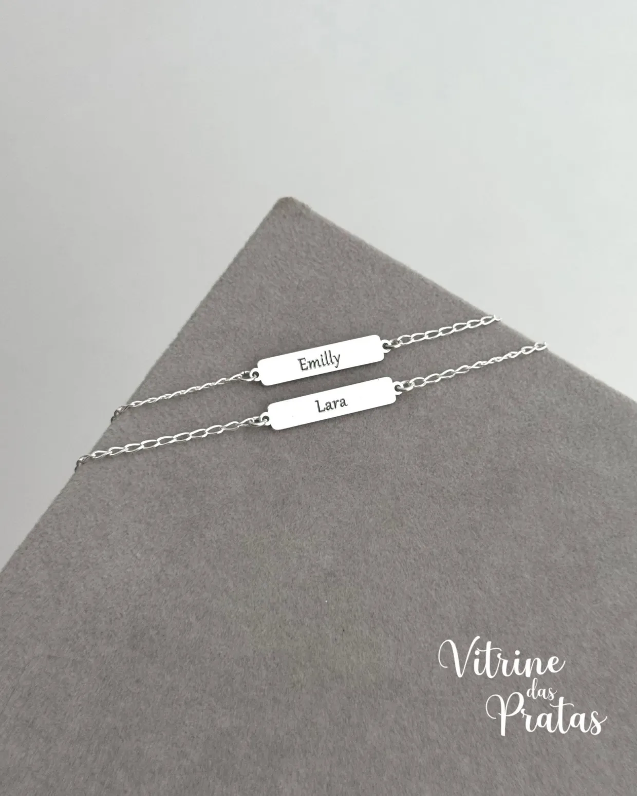 Kit 2 Pulseiras Plaquinha Personalizada (LEIA A DESCRIÇÃO)