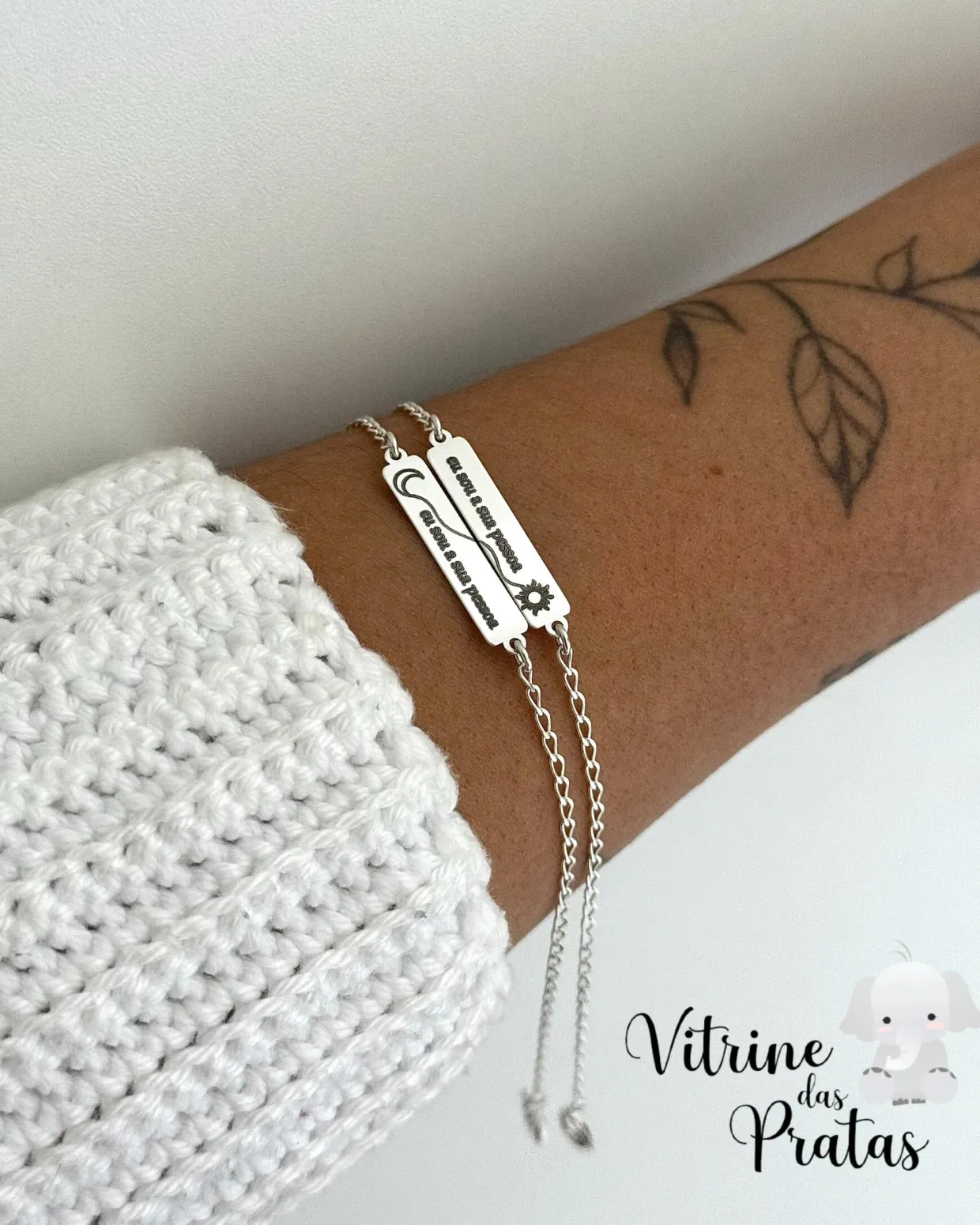 Kit 2 Pulseiras Plaquinha Personalizada (LEIA A DESCRIÇÃO)