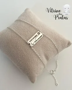 Kit 2 Pulseiras Plaquinha Personalizada (LEIA A DESCRIÇÃO)