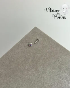 Piercing Pino Coração Color Cravejado