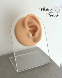 Piercing Pino Raio Cravejado Base Reta