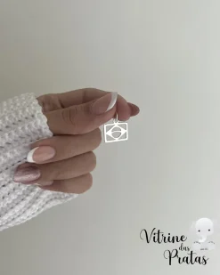 Pingente Bandeira do Brasil Vazada