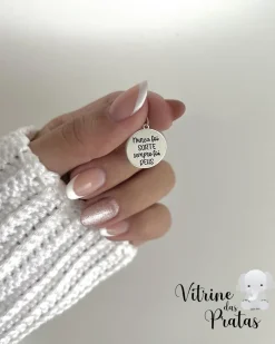 Pingente Envelhecido Nunca Foi Sorte Sempre Foi Deus