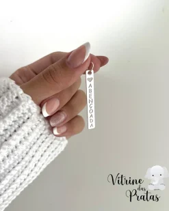 Pingente Plaquinha Abençoada