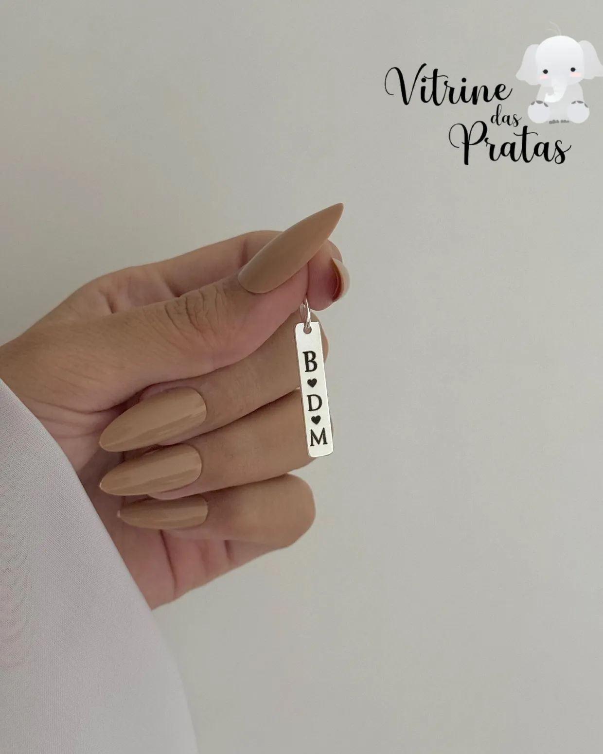 Pingente Plaquinha Comprida Personalizada (LEIA A DESCRIÇÃO)