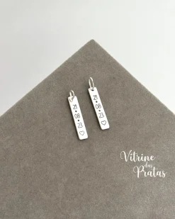 Pingente Plaquinha Comprida Personalizada (LEIA A DESCRIÇÃO)