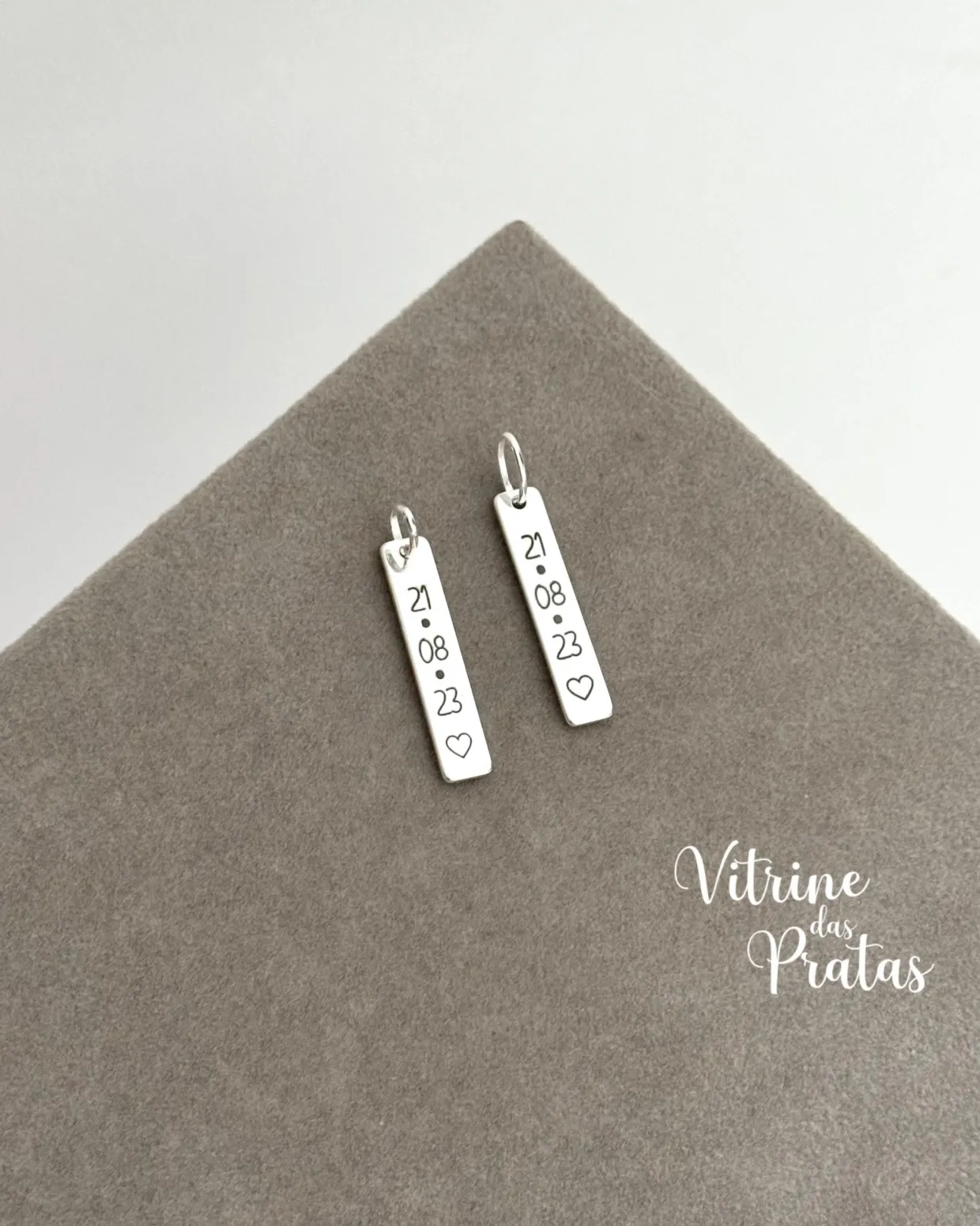 Pingente Plaquinha Comprida Personalizada (LEIA A DESCRIÇÃO)