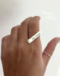 Pingente Plaquinha Comprida Personalizada (LEIA A DESCRIÇÃO)